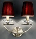 Double Wall Light with Crystal - Colour & Shade Options ID 1