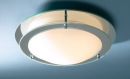 A Flush Bathroom Ceiling Light with Circular Mirrored Glass - DISCONTINUED