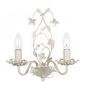 A Floral Design 2-Arm Wall Light with Cream Gold Finish - DISCONTINUED