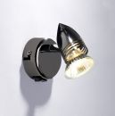 A Single Wall Mounted Spotlight In Black Chrome - DISCONTINUED