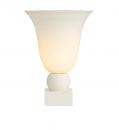 A Cream Uplighter Table Lamp with Frosted Glass Shade - DISCONTINUED