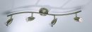 Four Adjustable Spotlights on a Curved Bar - Antique Brass ID 