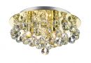 Ceiling Light with Crystal Spheres and Brass Ceiling Plate - DISCONTINUED