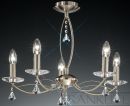 5 Arm Ceiling Light with Crystal - Colour Options ID 1