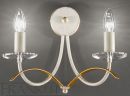 Ivory-Gold and Crystal Italian Double Wall Light - DISCONTINUED