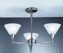 A 3-Arm Semi-Flush Ceiling Light with Alabaster Effect Glass ID