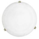A Small Flush Ceiling Light with Alabaster Glass ID