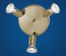 3 Simple Spotlights in Antique Brass Finish - DISCONTINUED