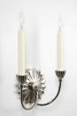 A 2-Arm Traditional Handmade Wall Light finished in Nickel ID