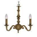 A Traditional 3-Arm Antique Brass Chandelier - DISCONTINUED