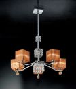 Italian Semi-Flush with Amber Shades and Crystal TICKET PRICE 1272.00