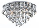 A Flush Polished Chrome Ceiling Light with Crystal Decoration ID 