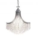 A Hanging Crystal Pendant Finished in Polished Chrome ID