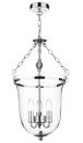 A Bell Lantern with Polished Chrome Frame and Clear Glass ID
