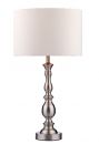 A Satin Chrome Table Lamp Complete with Shade ID
