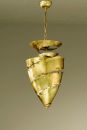 Hand made Italian gold spiral ceiling lantern ID