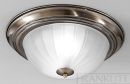 A Traditional Flush Ceiling Light in Antique Brass ID