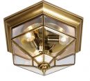 A Flush Outdoor Ceiling Light with Clear Glass ID