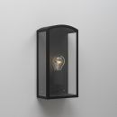 A Simple Outdoor Box Lantern with Curved Top - Black ID