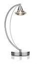 Polished Chrome Table Lamp with Crystal Glass Shades ID