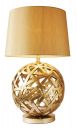 A Spherical Table Lamp with Intertwining Gold Strands ID