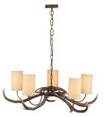 Hand Painted Antler Style Chandelier with 5 Lamps ID