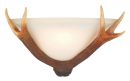Hand Painted Antler Style Wall Light - Glass Shade ID