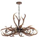 Hand Painted Antler Style Chandelier with 8 Lights ID