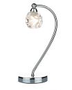 A Table Lamp with Chrome Base and Frosted Glass Shade ID