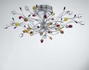 Italian Rose Crystal Ceiling Light in Polished Chrome ID