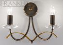 Antique and Gold Finish Italian Ironwork Double Wall Light - DISCONTINUED