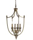 A Solid Brass Frame Lantern Style Chandelier - DISCONTINUED