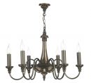 Ceiling Chandelier with Six Arms in a Bronze Finish ID