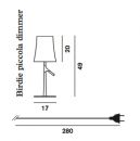 FOSCARINI BIRDIE PICCOLA DIMMABLE TABLE LAMP ID 1