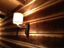 A Single Wall Light Finished in Bronze Wood Effect ID 1
