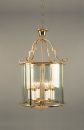 Large Polished Brass Lantern with Bevelled Glass ID 