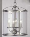 Italian silver lantern ø32cm with clear rounded glass ID