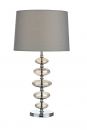 Smoked Glass Table Lamp complete with Shade - DISCONTINUED