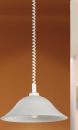 White alabaster glass rise and fall adjustable ceiling light ID