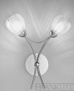 Polished Chrome and Frosted Glass Double Wall Light ID