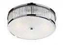 Semi-Flush Ceiling Light with Clear Glass Rods & Chrome ID