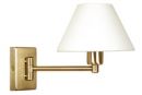 Single swing arm wall light finished in antique brass ID 