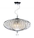 Chrome and Crystal 5 Light Ceiling Pendant ID