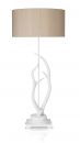 Antler Table Lamp in White with Silk Shade - Colour Options - DISCONTINUED