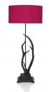 Antler Table Lamp in Black with Silk Shade - Colour Options - DISCONTINUED