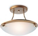 Semi flush ceiling light finished in satin brass ID - DISCONTINUED