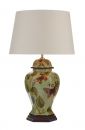 Pale Green Table Lamp featuring  Butterflies with Shade - DISCONTINUED