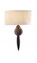 Wall Light in Black Bronze complete with White Taped Shade ID