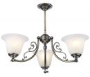 3 light Pendant in Antique Brass with Glass Shades - DISCONTINUED