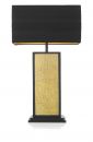 Black/Gold Table Lamp complete with Black/Gold Silk Shade - DISCONTINUED